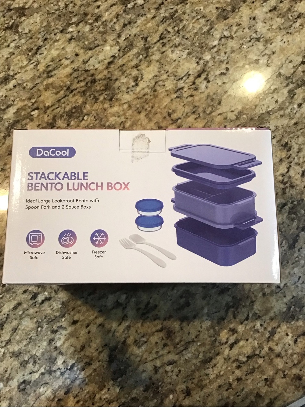 BlueStackable Bento Lunch Box - 2 Tier Food Storage